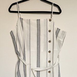 H&M NWT Striped Linen Dress XL